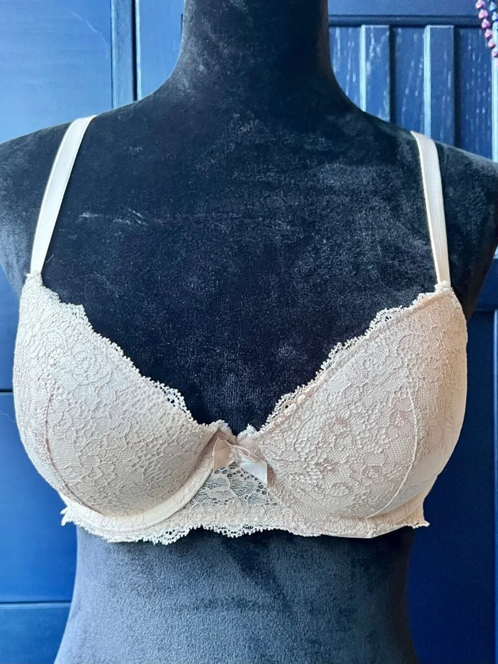 Gilligan & O'Malley Beige Lace Push-up Padded Bra 38B Discontinued